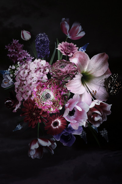 Akustikbild BLÜTENBOUQUET I aus Materialmix