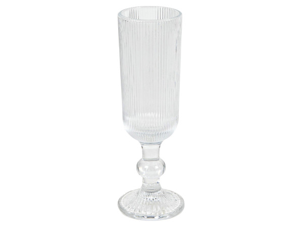 Sektglas LINES in transparent aus Glas