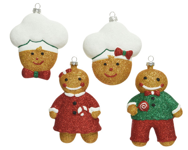 Christbaumschmuck Hänger GINGERBREAD in mehrfarbig aus Kunststoff
