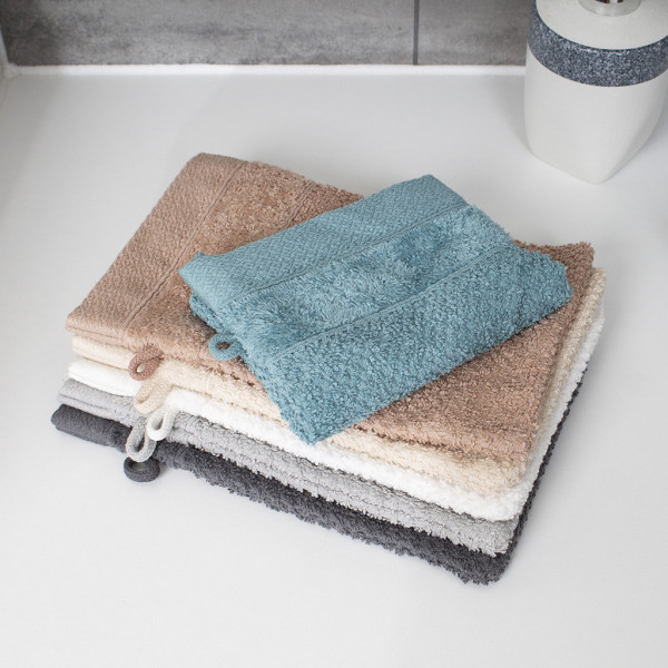 Waschhandschuh POPCORN in mehrfarbig aus Baumwolle