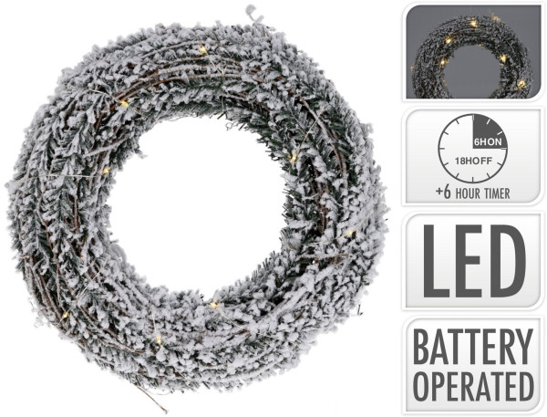 Leuchtobjekt LED CIRCLE SNOWY in mehrfarbig aus Kunststoff