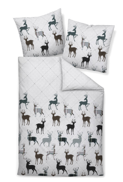 Bettwäsche DAVOS Biber aus Baumwolle