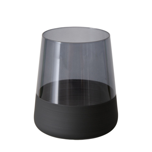 Trinkglas MOLUNA in schwarz aus Glas