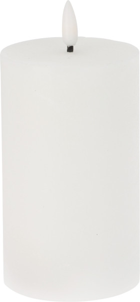 Kerze LED WHITE in weiß aus Wachs