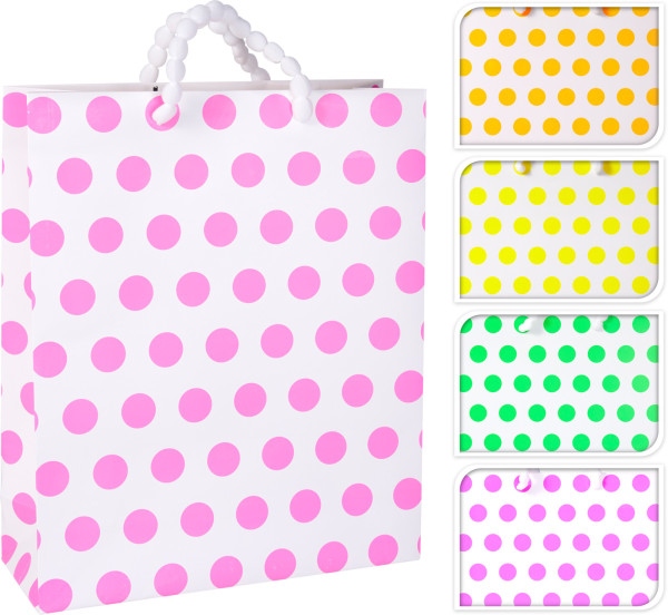 Geschenktasche POINTS in mehrfarbig aus Papier