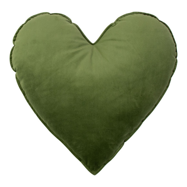 Kissen HEART in grün aus Polyester
