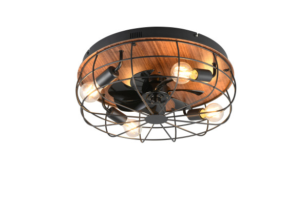 Ventilator TRONDHEIM in schwarz aus Metall