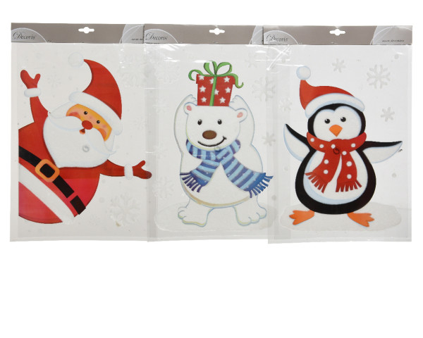 Fenstersticker X-MAS in mehrfarbig aus PVC