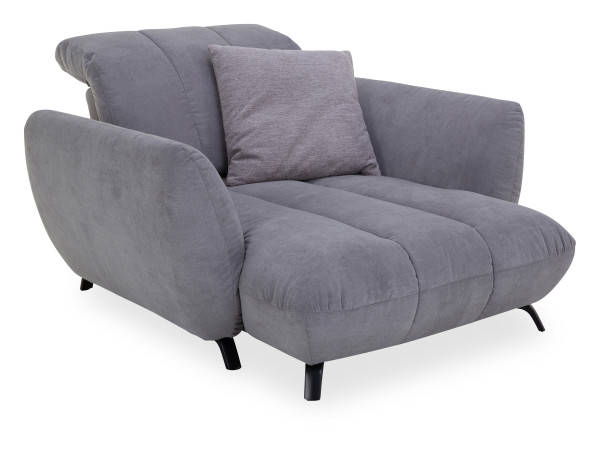 Loveseat PENELOPE in grau aus Stoff
