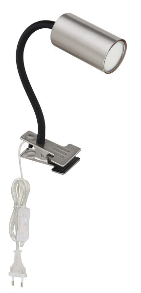 Klemmleuchte ROBBY in Nickel aus Metall