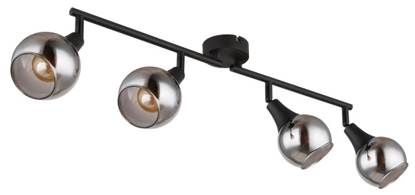 Wand-/Deckenspot in schwarz aus Metall