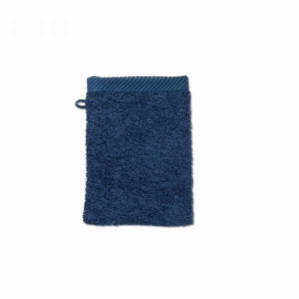 Waschhandschuh LADESSA blau in blau aus Baumwolle