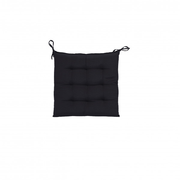 Sitzkissen NILS schwarz in schwarz aus Mischgewebe