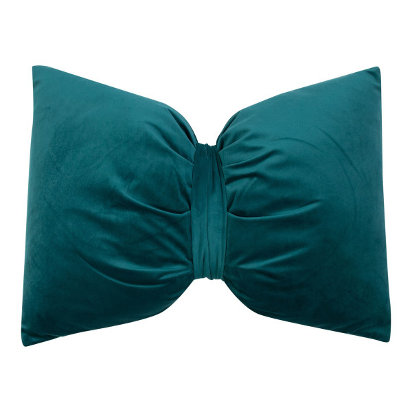 Kissen SCHLEIFE in petrol aus Polyester