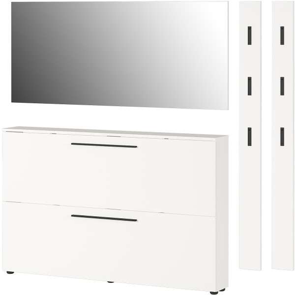 Garderobe UTAH in weiß aus Holz