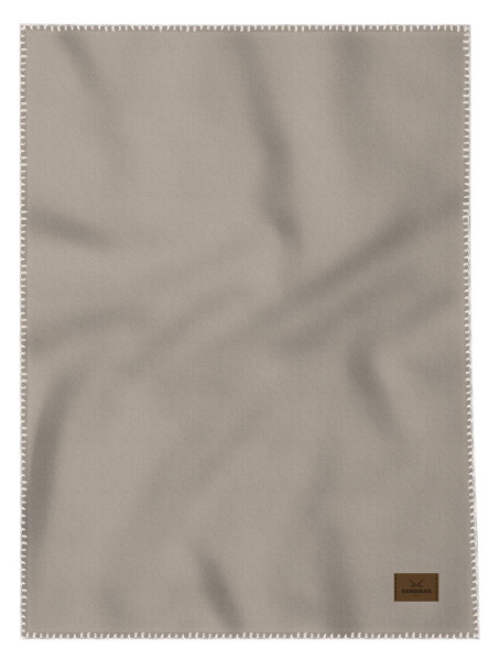 Wohndecke SANSIBAR taupe in taupe aus Mischgewebe
