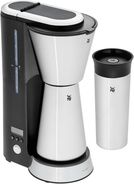 Kaffeemaschine Thermo to go in silberfarben aus Metall