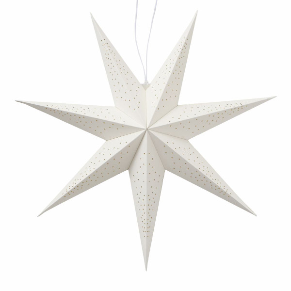 Papierstern KASSINA in weiß aus Bambus