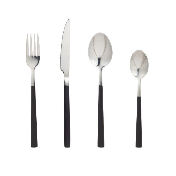Besteck-Set CHARCOAL in anthrazit aus Edelstahl