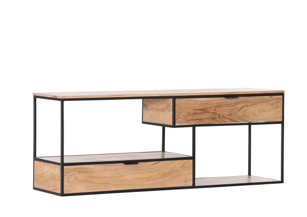 Lowboard PORTO in schwarz aus Holz