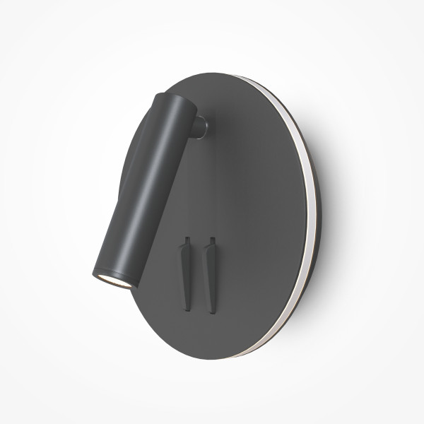 Wandleuchte IOS 176 in schwarz aus Aluminium