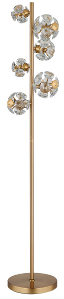 Stehleuchte VIRINA in goldfarben aus Metall