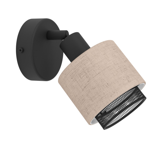 Wand-/Deckenleuchte ROSLEY in schwarz aus Metall