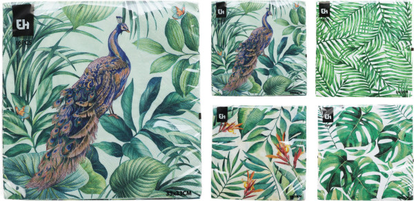 Servietten BIRDS in mehrfarbig aus Papier