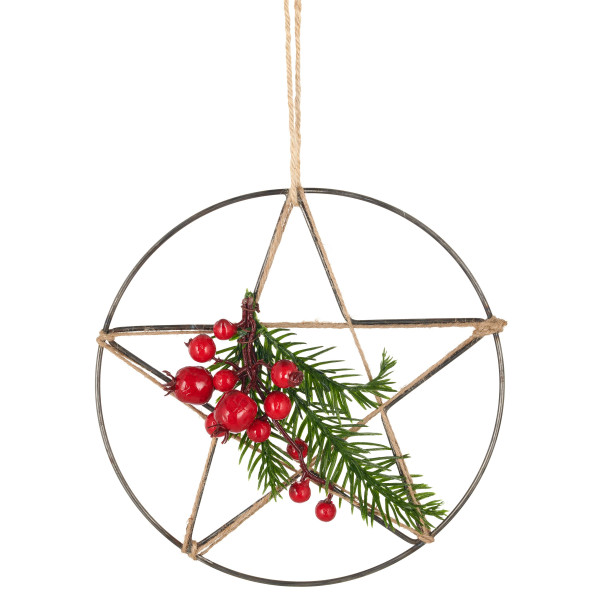 Sternhänger in rot aus Kunststoff