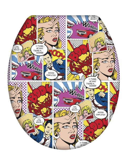 WC-Sitz POPART in mehrfarbig aus Kunststoff