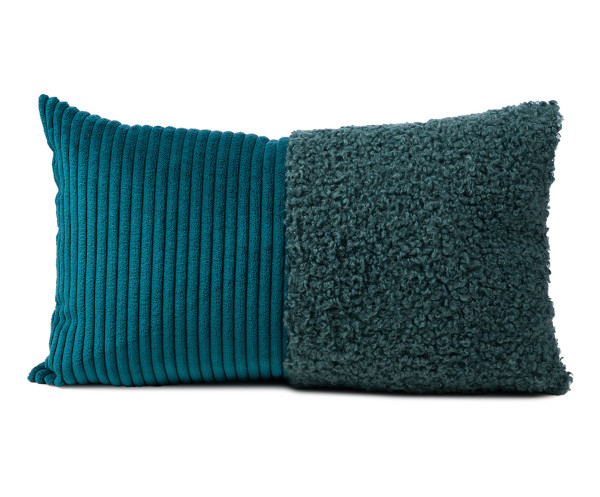 Kissen ANORA petrol in petrol aus Polyester