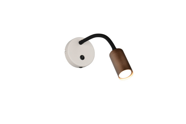 Wandleuchte TARYN coffee in coffee aus Metall