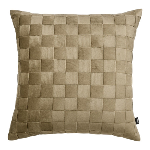 Kissen SYLVA in taupe aus Baumwolle