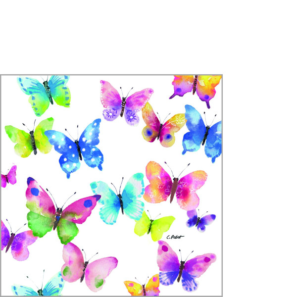 Servietten BUTTERFLY PHANTASY in bunt aus Papier