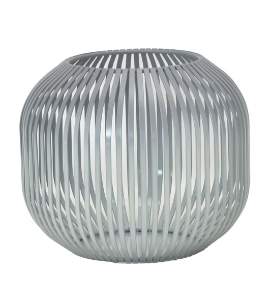 Laterne LUNARO in grau aus Metall