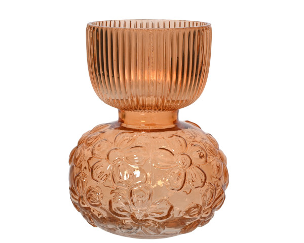 Vase in orange aus Glas