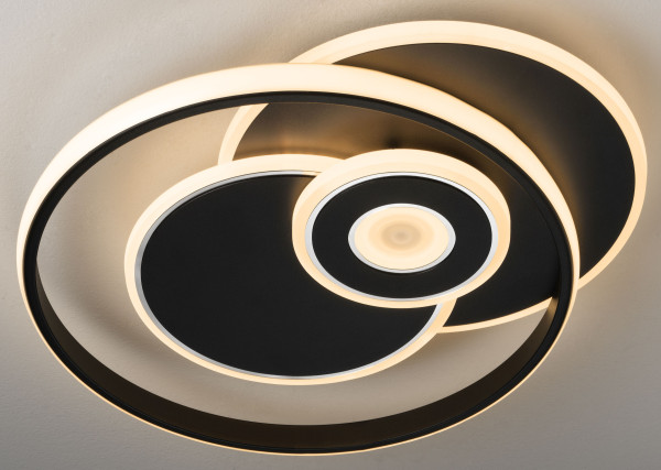 Deckenleuchte JUKA LED in schwarz aus Materialmix