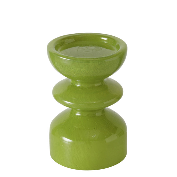 Kerzenleuchter PEOLINA in grün aus Glas
