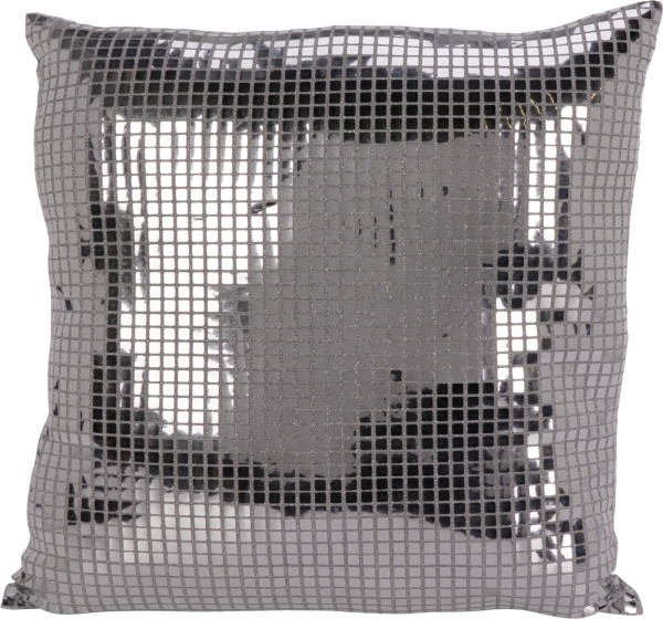 Kissen MIRROR in silberfarben aus Polyester