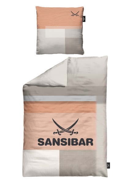 Bettwäsche SANSIBAR Satin in orange aus Baumwolle