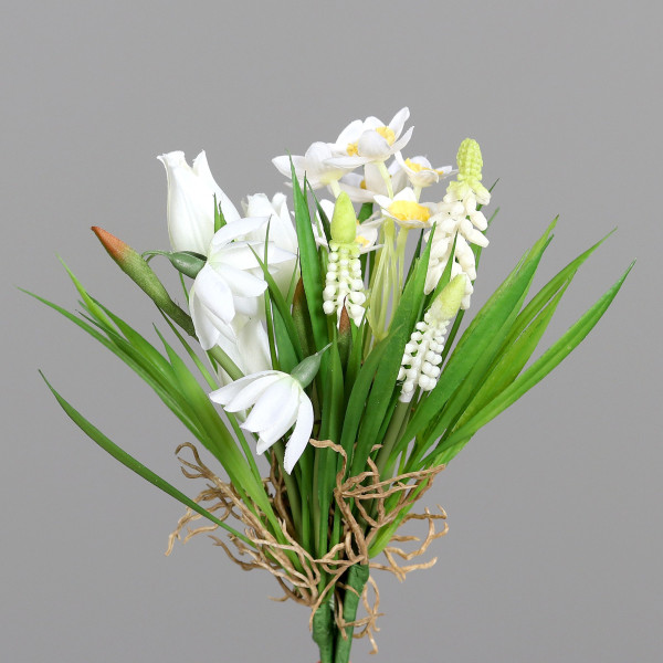 Kunstblume Frühjahrs Pick in weiß aus Kunststoff