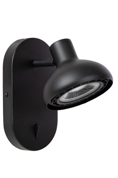 Wandleuchte SENSAS in schwarz aus Stahl