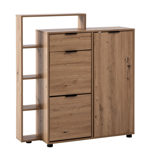 Schuhschrank in braun aus MDF