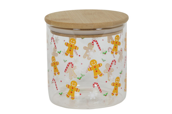 Gebäckdose LEBKUCHEN in blau aus Edelstahl