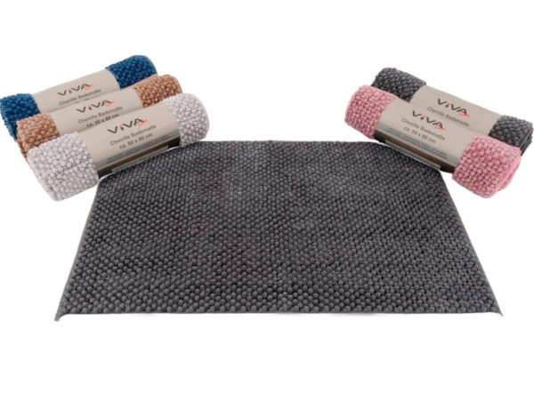 Badematte CHENILLE UNI in mehrfarbig aus Polyester