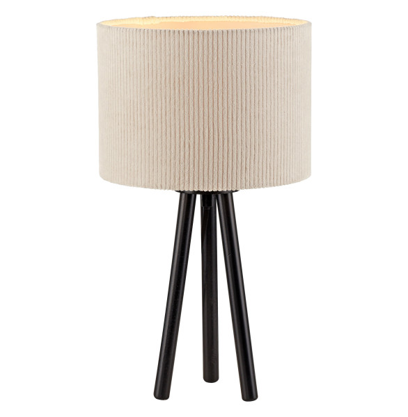 Tischleuchte DURO in beige aus Materialmix