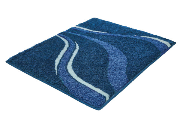 Badteppich VENTO in blau aus Polyacryl