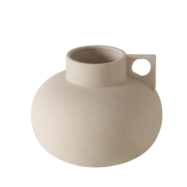 Vase ARNIA in beige aus Keramik