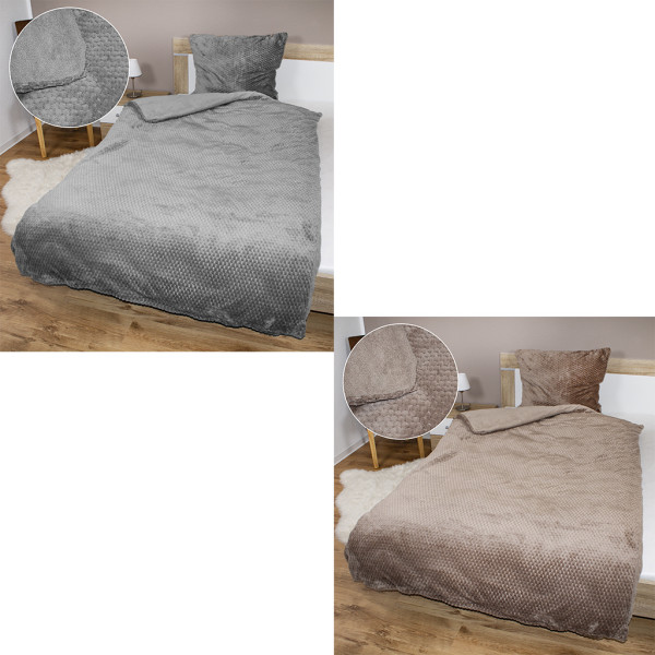 Bettwäsche FLANELL JACQUARD in mehrfarbig aus Polyester
