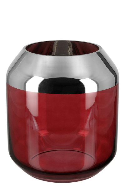 Teelichthalter SMILLA in rot aus Glas